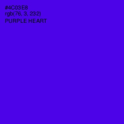 #4C03E8 - Purple Heart Color Image