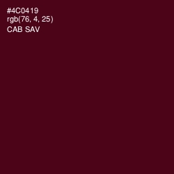 #4C0419 - Cab Sav Color Image