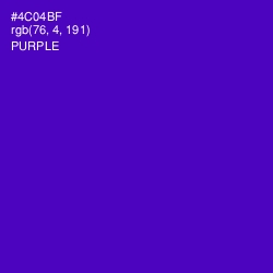 #4C04BF - Purple Color Image