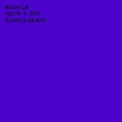 #4C04CB - Purple Heart Color Image