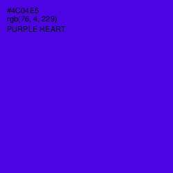 #4C04E5 - Purple Heart Color Image