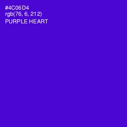 #4C06D4 - Purple Heart Color Image
