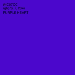#4C07CC - Purple Heart Color Image