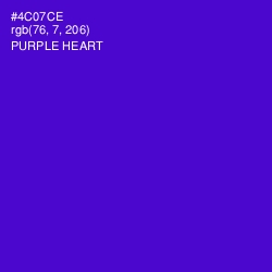 #4C07CE - Purple Heart Color Image