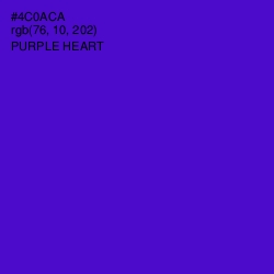 #4C0ACA - Purple Heart Color Image