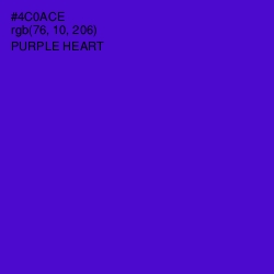 #4C0ACE - Purple Heart Color Image