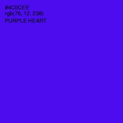 #4C0CEE - Purple Heart Color Image