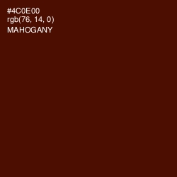 #4C0E00 - Mahogany Color Image