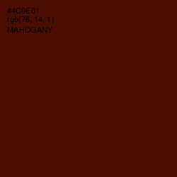 #4C0E01 - Mahogany Color Image