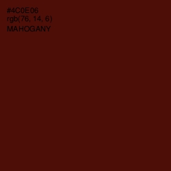 #4C0E06 - Mahogany Color Image