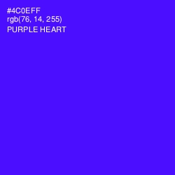 #4C0EFF - Purple Heart Color Image