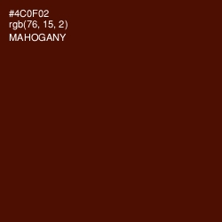 #4C0F02 - Mahogany Color Image