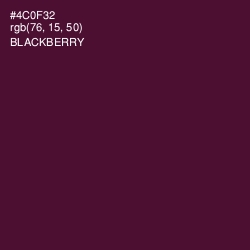 #4C0F32 - Blackberry Color Image