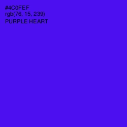 #4C0FEF - Purple Heart Color Image