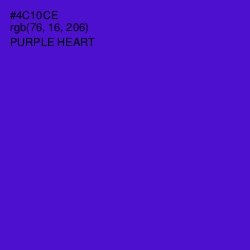 #4C10CE - Purple Heart Color Image