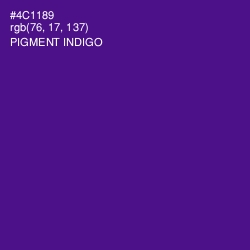 #4C1189 - Pigment Indigo Color Image