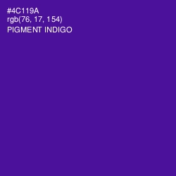 #4C119A - Pigment Indigo Color Image