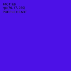 #4C11E6 - Purple Heart Color Image