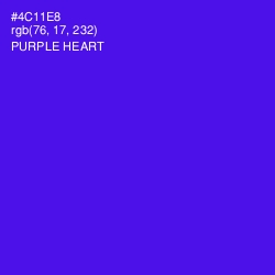 #4C11E8 - Purple Heart Color Image