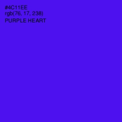 #4C11EE - Purple Heart Color Image