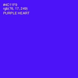 #4C11F9 - Purple Heart Color Image