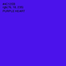 #4C12EB - Purple Heart Color Image