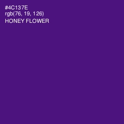 #4C137E - Honey Flower Color Image