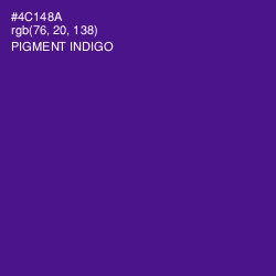 #4C148A - Pigment Indigo Color Image
