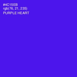 #4C15EB - Purple Heart Color Image