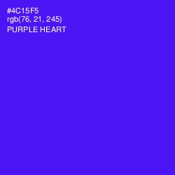 #4C15F5 - Purple Heart Color Image