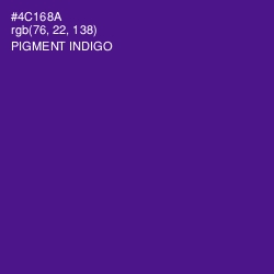 #4C168A - Pigment Indigo Color Image