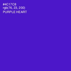 #4C17C8 - Purple Heart Color Image