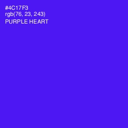 #4C17F3 - Purple Heart Color Image