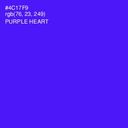 #4C17F9 - Purple Heart Color Image