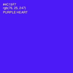 #4C19F7 - Purple Heart Color Image