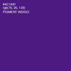 #4C1A81 - Pigment Indigo Color Image