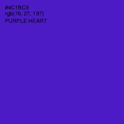 #4C1BC5 - Purple Heart Color Image