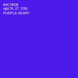 #4C1BEB - Purple Heart Color Image