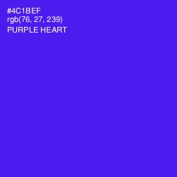 #4C1BEF - Purple Heart Color Image