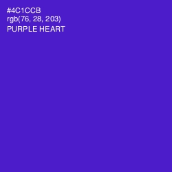 #4C1CCB - Purple Heart Color Image