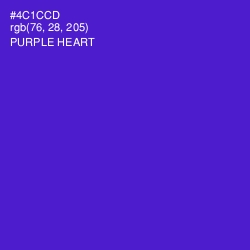 #4C1CCD - Purple Heart Color Image