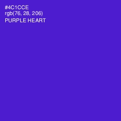 #4C1CCE - Purple Heart Color Image