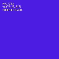 #4C1CE3 - Purple Heart Color Image