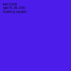 #4C1CEB - Purple Heart Color Image