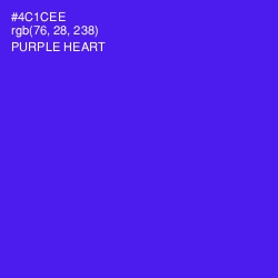 #4C1CEE - Purple Heart Color Image