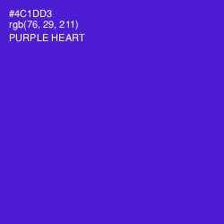 #4C1DD3 - Purple Heart Color Image