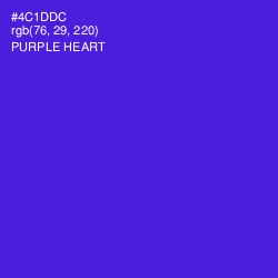 #4C1DDC - Purple Heart Color Image