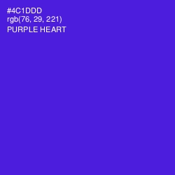 #4C1DDD - Purple Heart Color Image