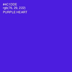 #4C1DDE - Purple Heart Color Image