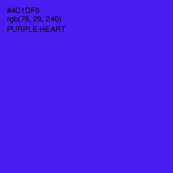 #4C1DF0 - Purple Heart Color Image